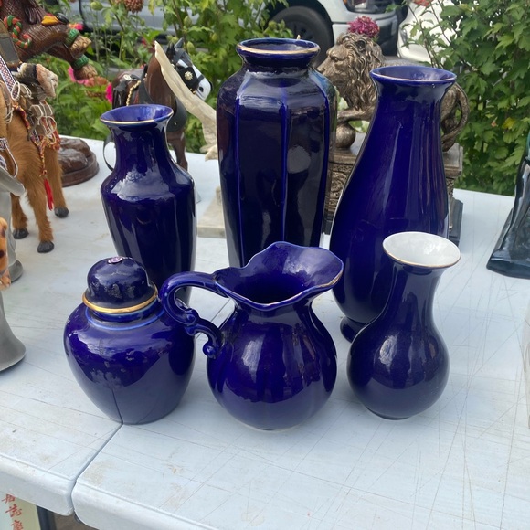 Navy vase decor set - Picture 2 of 2